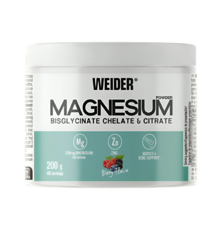 Weider Magnesium Bisglycinate Chelate & Citrate, Berry 200g