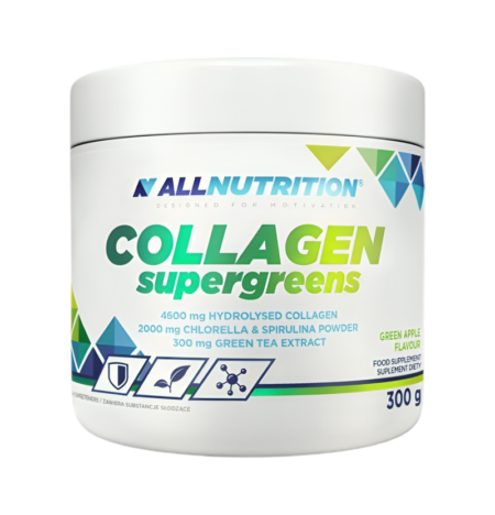 Allnutrition Collagen Supergreens, Green Apple 300g