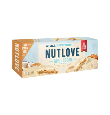 Allnutrition Nutlove White Cookie, Caramel Peanut Coconut 8 Kakor