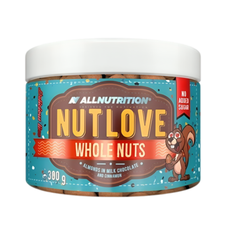 Allnutrition Nutlove Whole Nuts, Almonds in Milk Chocolate and Cinnamon - 300g