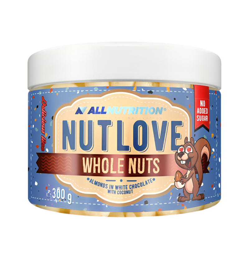 Allnutrition Nutlove Whole Nuts, Almonds in White Chocolate & Coconut 300g