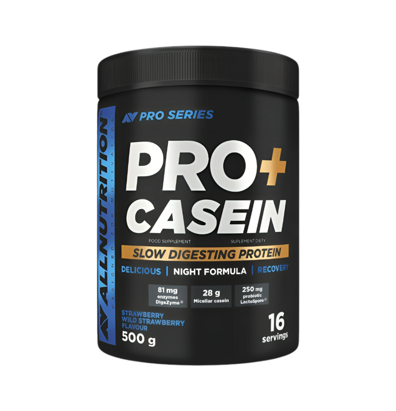 Allnutrition Pro+ Casein Strawberry-Wild Strawberry 500g