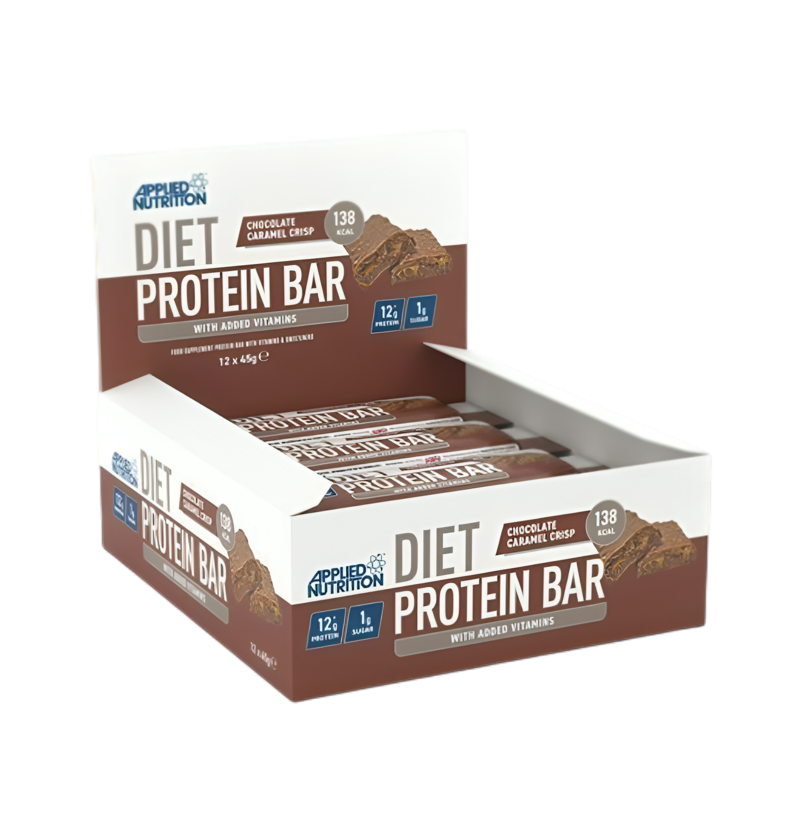 Applied Nutrition Diet Protein Bar Chocolate Caramel Crisp 12 x 45g