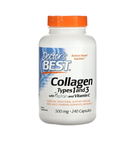Doctor's Best Collagen Types 1 and 3 with Peptan and Vitamin C 500mg 240 Kapslar