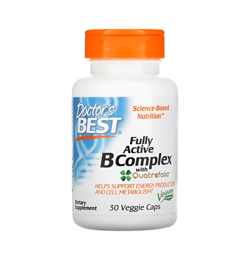Doctor's Best Fully Active B-Complex with Quatrefolic 30 Kapslar