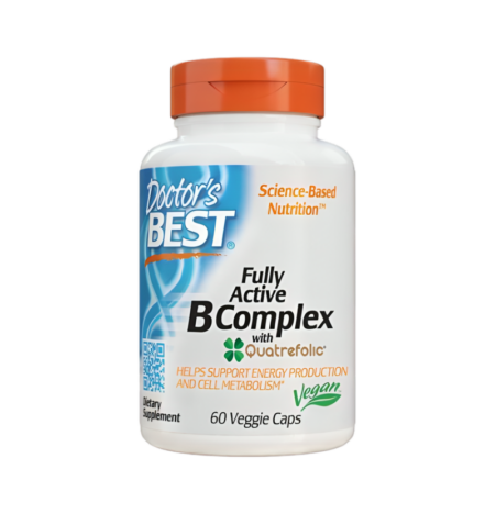 Doctor's Best Fully Active B-Complex with Quatrefolic 60 Kapslar