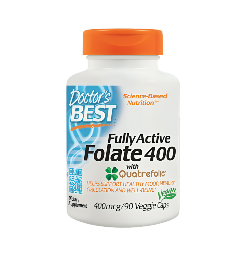 Doctor's Best Fully Active Folate 400 with Quatrefolic 400mcg 90 Kapslar