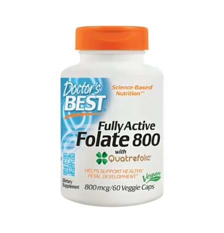 Doctor's Best Fully Active Folate 800 with Quatrefolic 800µg 60 Kapslar