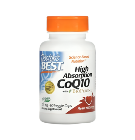 Doctor's Best High Absorption CoQ10 with BioPerine 100mg 60 Vegetariska Kapslar