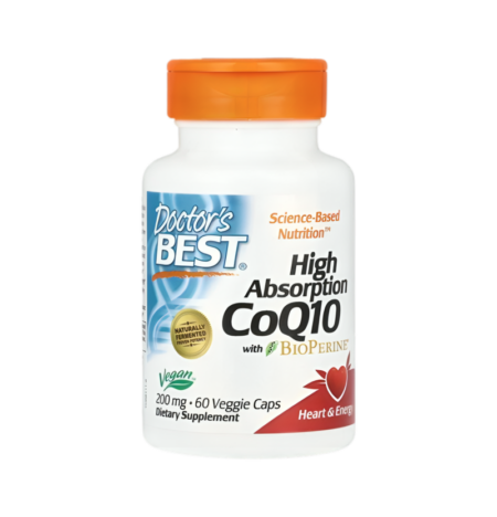 Doctor's Best High Absorption CoQ10 with BioPerine 200mg 60 Kapslar