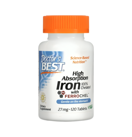 Doctor's Best High Absorption Iron 27mg 120 Tabletter