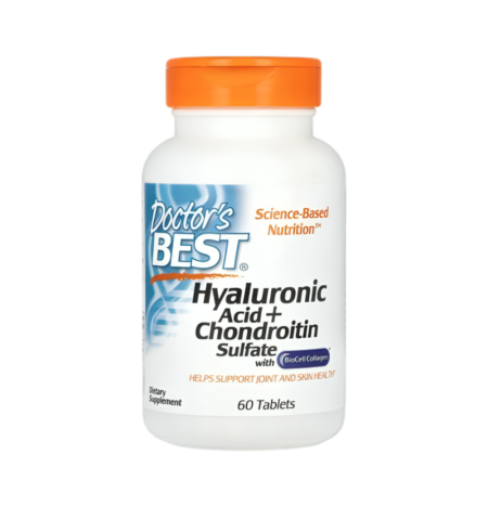 Doctor's Best Hyaluronic Acid + Chondroitin Sulfate with BioCell Collagen 60 Tabletter