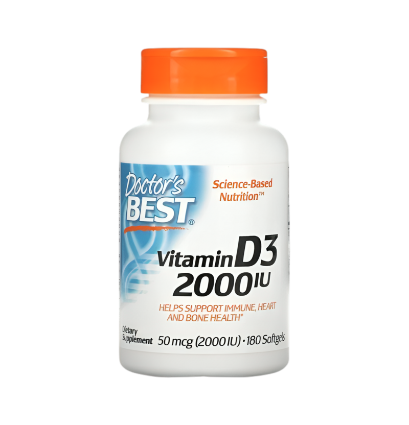 Doctor's Best Vitamin D3 2000IU 180 Mjukgelkapslar