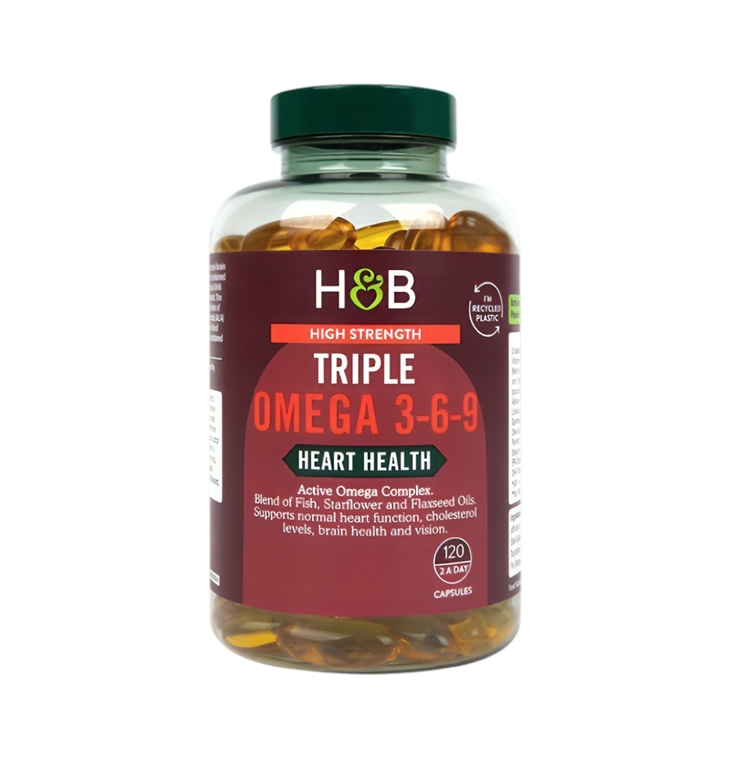 Holland & Barrett Hög Styrka Trippel Omega 3-6-9 120 Kapslar