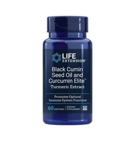 Life Extension Black Cumin Seed Oil and Curcumin Elite Turmeric Extract 60 Mjuka kapslar