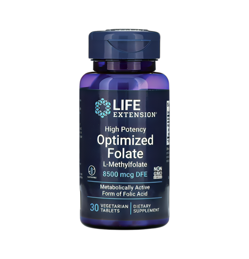 Life Extension High Potency Optimized Folate 30 Vegetariska Tabletter