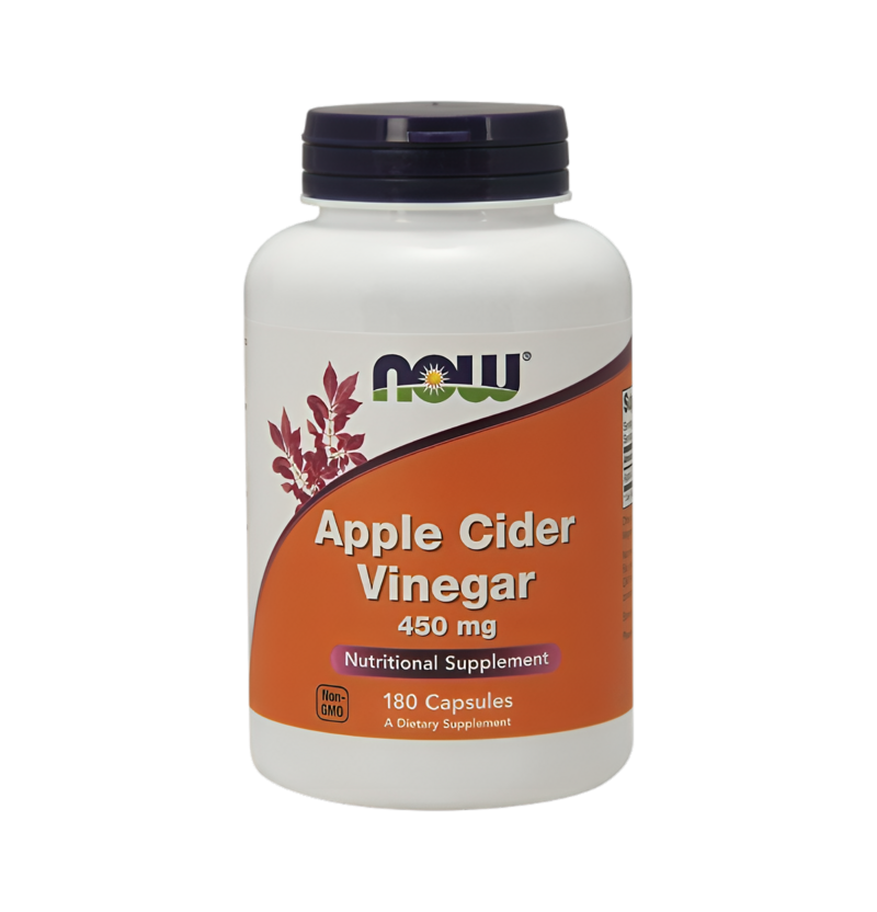 NOW Foods Apple Cider Vinegar 450mg 180 Kapslar