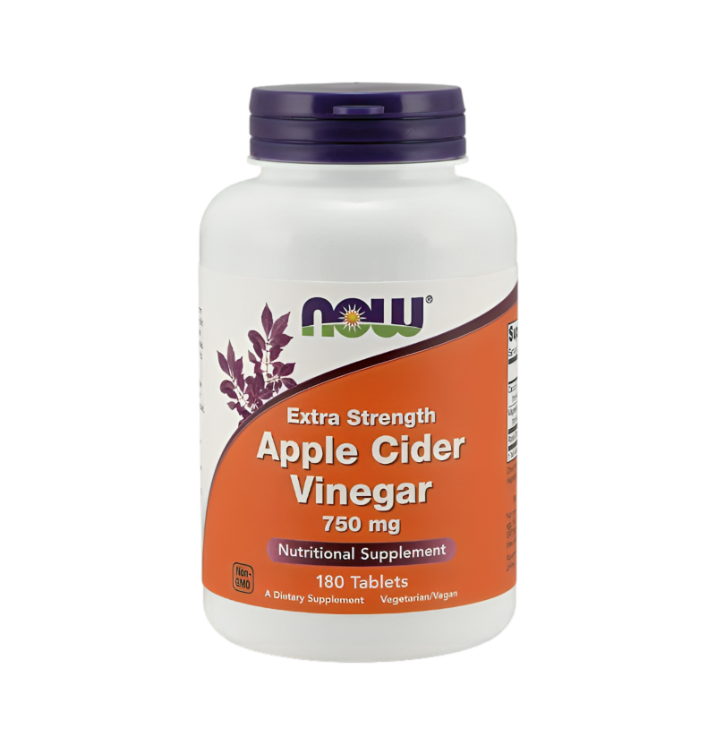 NOW Foods Apple Cider Vinegar 750mg Extra Strength 180 Tabletter