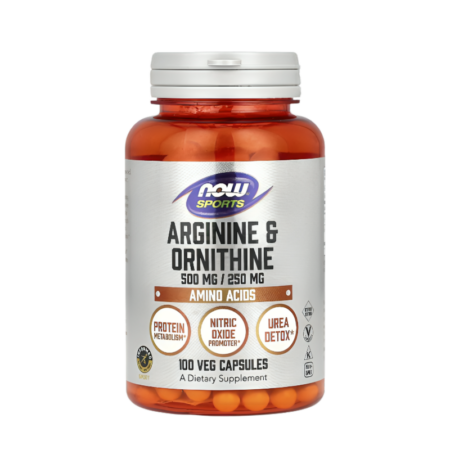 NOW Foods Arginine & Ornithine 100 Kapslar