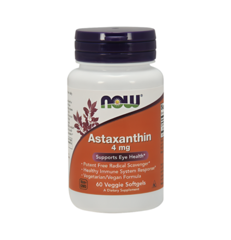 NOW Foods Astaxanthin 4mg 60 Vegetariska mjukgelkapslar