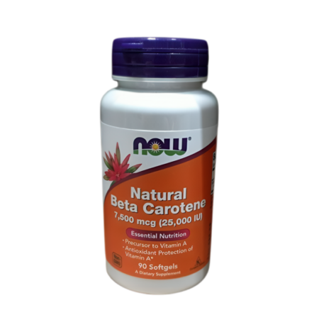 NOW Foods Beta Carotene Natural 7500mcg (25000 IU) 90 Mjukgelkapslar