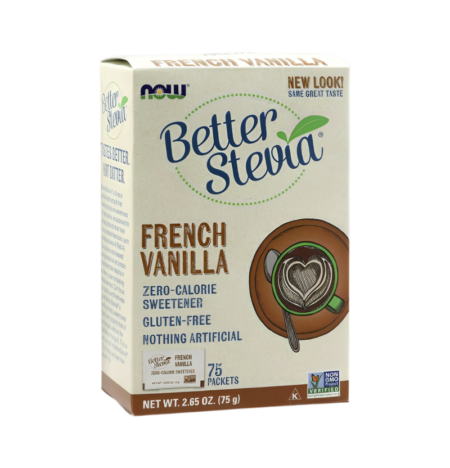 NOW Foods Better Stevia French Vanilla 75 Portionspåsar