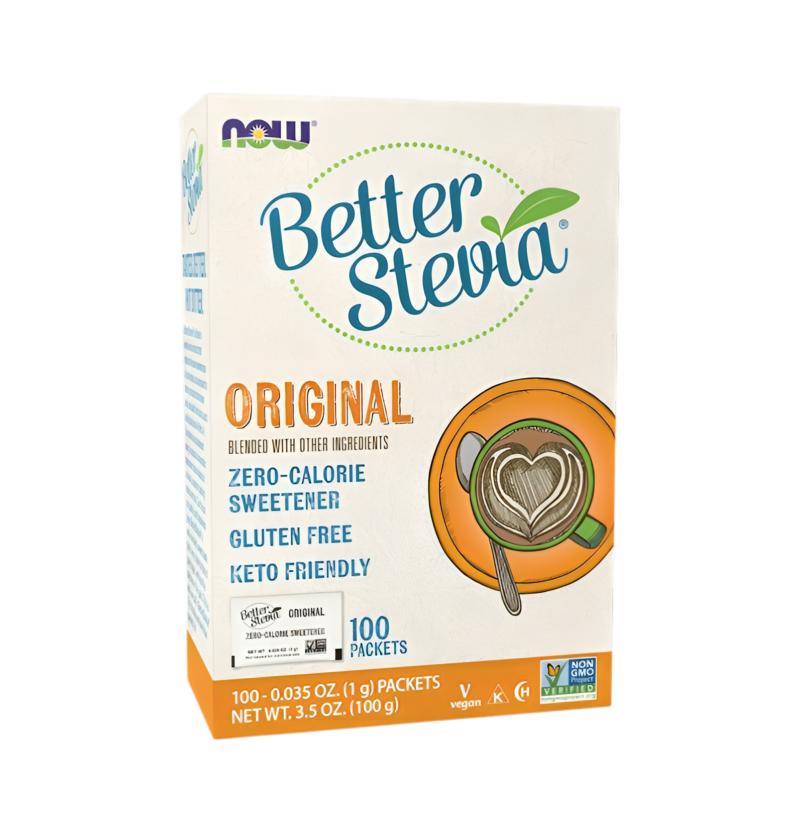 NOW Foods Better Stevia Original 100 Portionspåsar