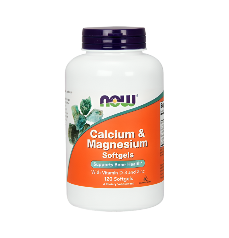 NOW Foods Calcium & Magnesium with Vit D and Zinc 120 Mjuka gelkapslar