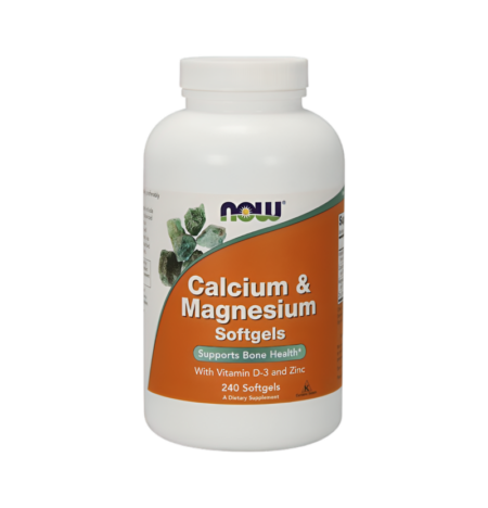 NOW Foods Calcium & Magnesium with Vit D and Zinc 240 Mjukgelkapslar