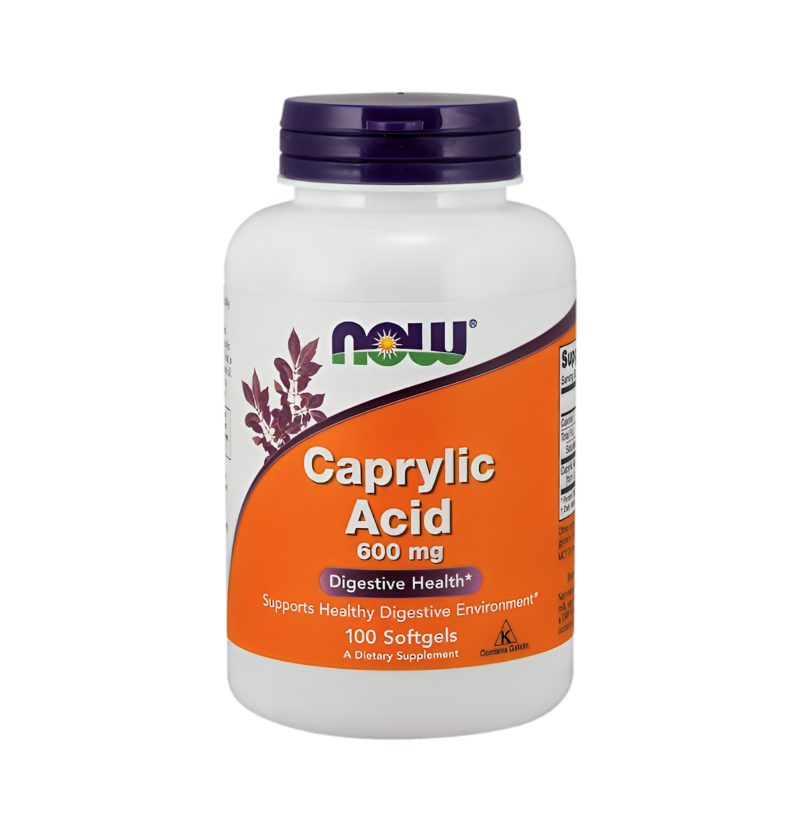NOW Foods Caprylic Acid 600mg 100 Mjukgelkapslar