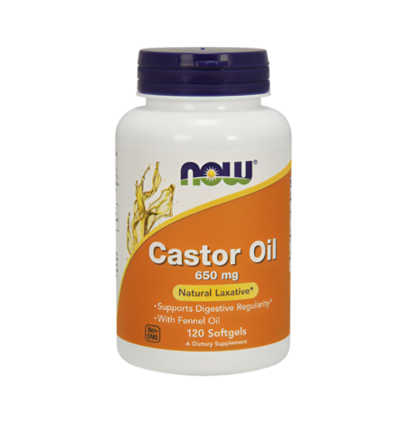 NOW Foods Castor Oil 650mg 120 Mjuka gelkapslar