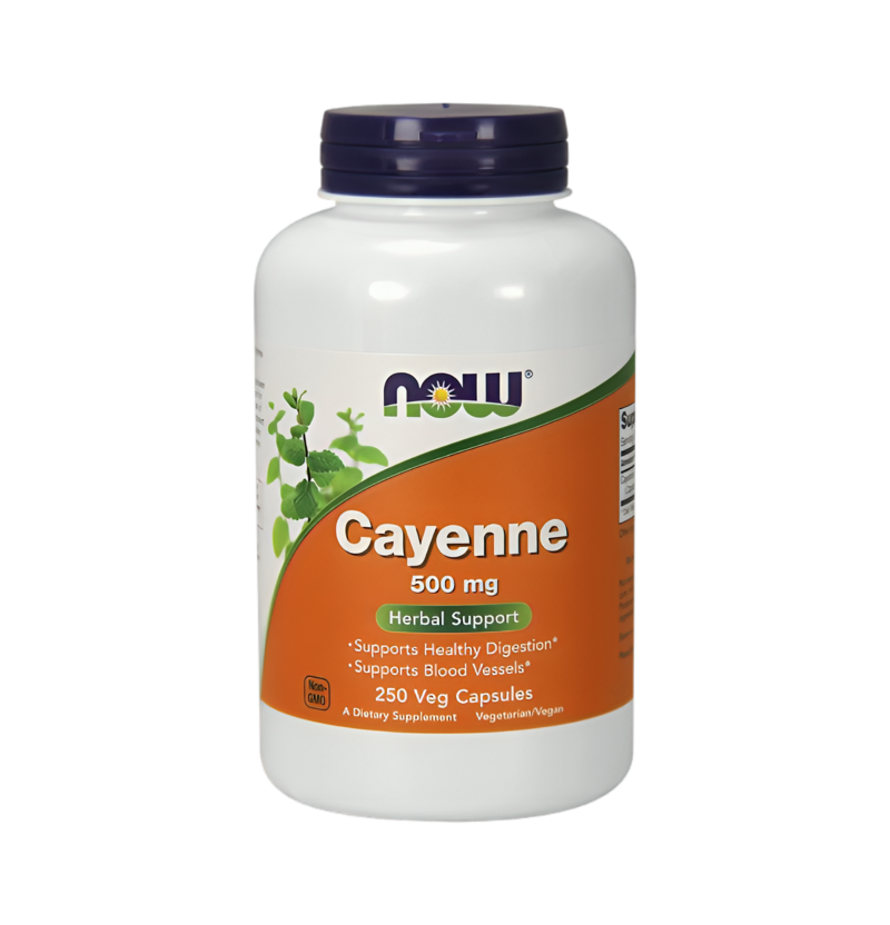 NOW Foods Cayenne 500mg 250 Kapslar