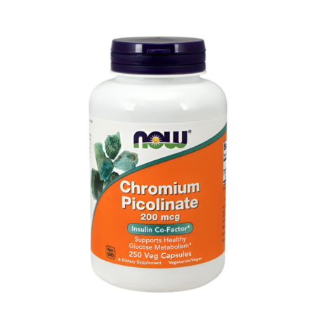NOW Foods Chromium Picolinate 200mcg 250 Vegetariska Kapslar