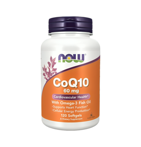 NOW Foods CoQ10 with Omega-3 60mg 120 Mjuka kapslar