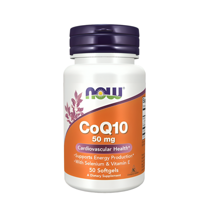 NOW Foods CoQ10 with Selenium & Vitamin E 50mg 50 Mjuka Gelkapslar