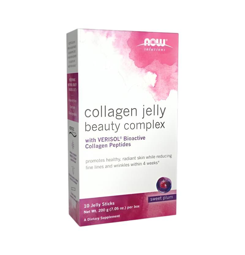 NOW Foods Collagen Jelly Beauty Complex Sweet Plum 10 Geléstickor