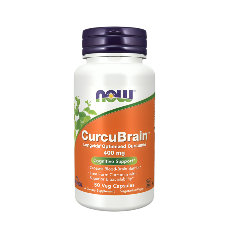 NOW Foods CurcuBrain 400mg 50 Kapslar