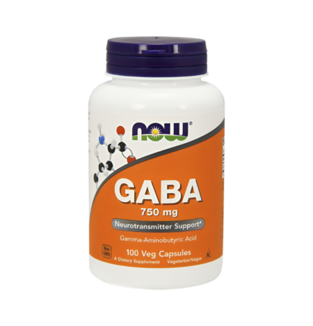 NOW Foods GABA 750mg 100 Kapslar