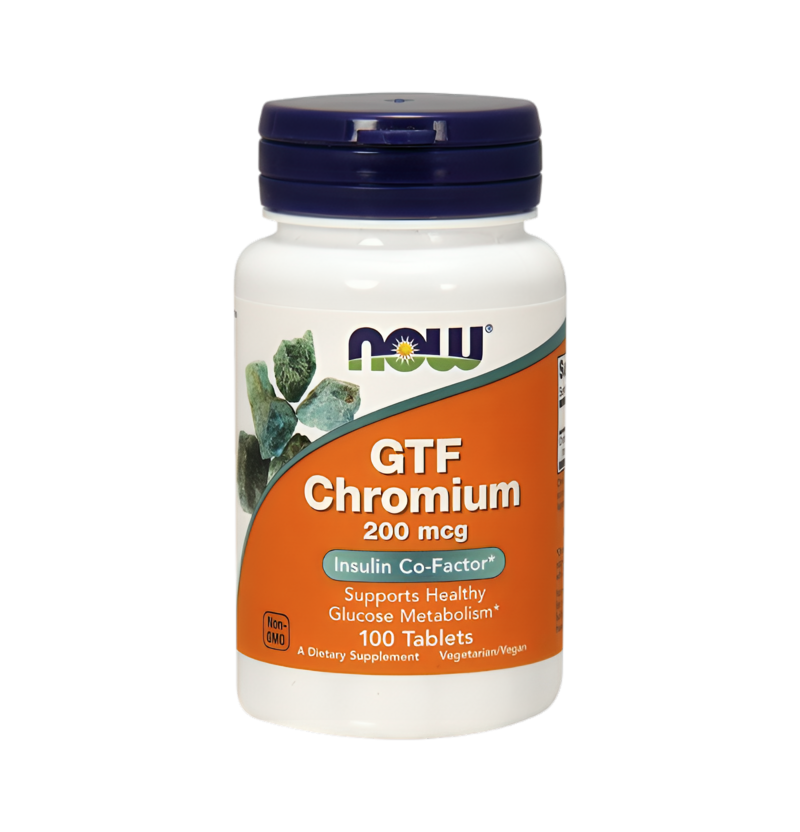 NOW Foods GTF Chromium 200mcg 100 Tabletter