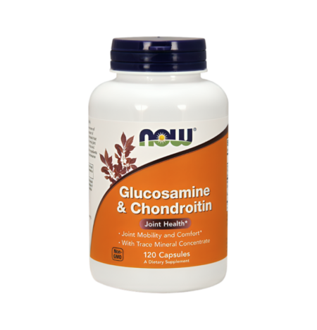 NOW Foods Glucosamine & Chondroitin with Trace Mineral Concentrate 120 Kapslar