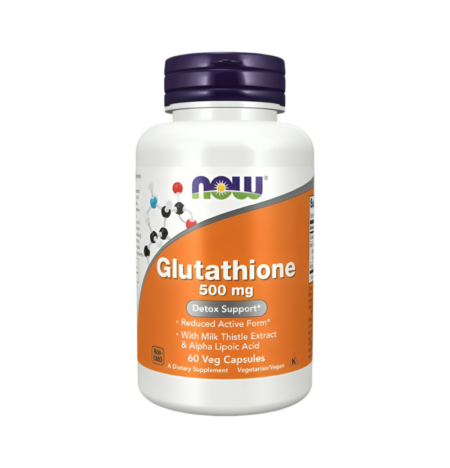 NOW Foods Glutathione with Milk Thistle Extract & Alpha Lipoic Acid 500mg 60 Kapslar