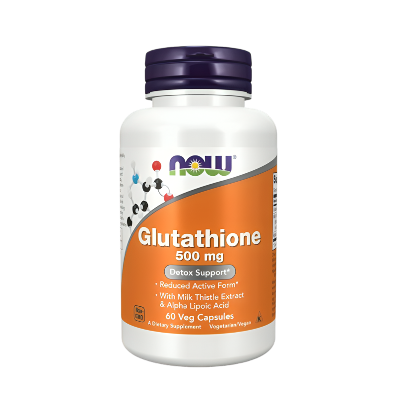 NOW Foods Glutathione with Milk Thistle Extract & Alpha Lipoic Acid 500mg 60 Kapslar