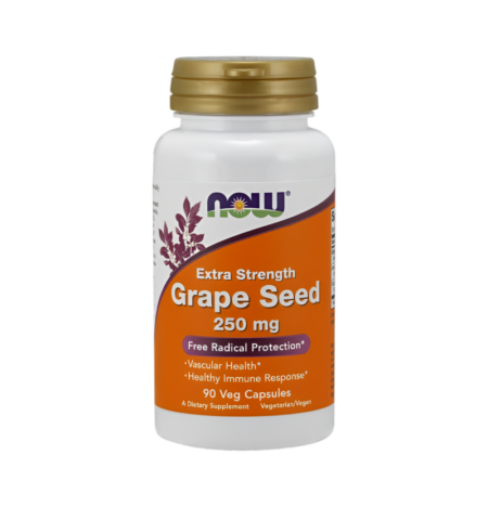 NOW Foods Grape Seed 250mg Extra Styrka 90 Kapslar