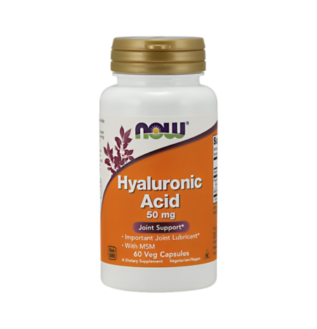 NOW Foods Hyaluronic Acid med MSM 50mg 60 Kapslar