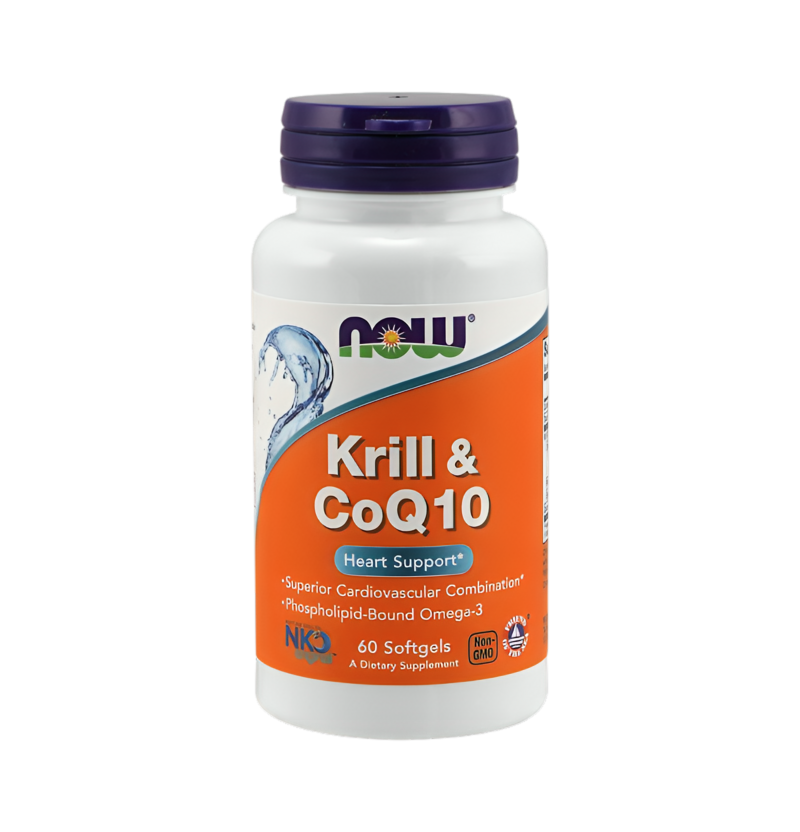 NOW Foods Krill & CoQ10 60 Mjukgelkapslar