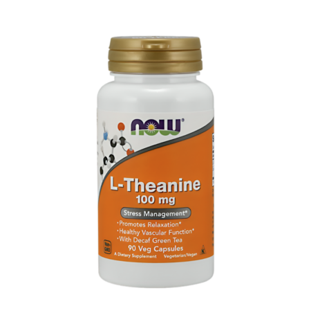NOW Foods L-Theanine with Decaf Green Tea 100mg 90 Kapslar