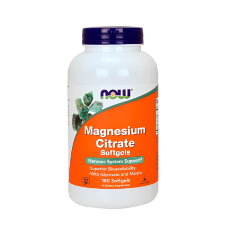 NOW Foods Magnesium Citrate 180 Mjukgelkapslar
