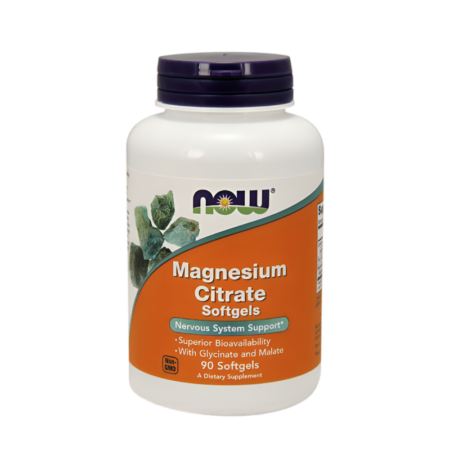NOW Foods Magnesium Citrate 90 Mjukgelkapslar