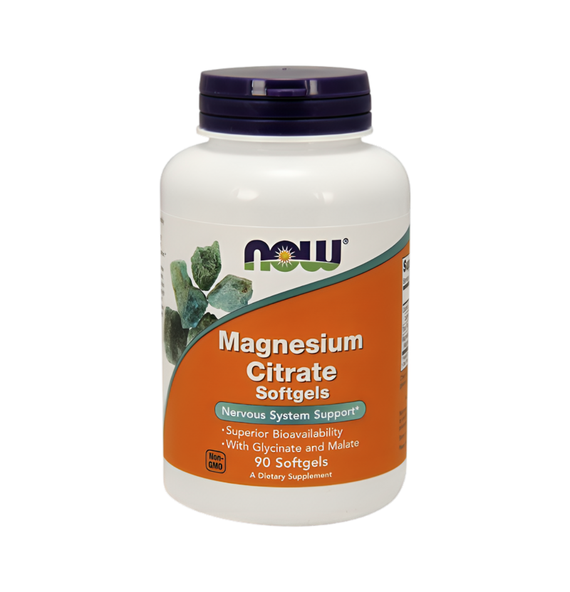 NOW Foods Magnesium Citrate 90 Mjukgelkapslar