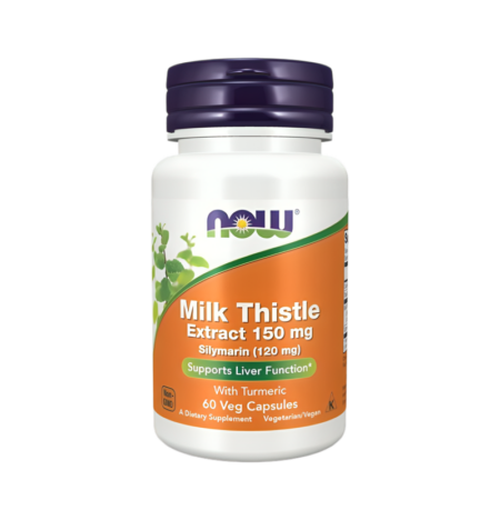 NOW Foods Milk Thistle Extract with Turmeric 150mg 60 Kapslar